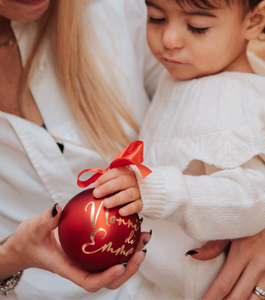 Pallina albero di Natale in vetro personalizzata