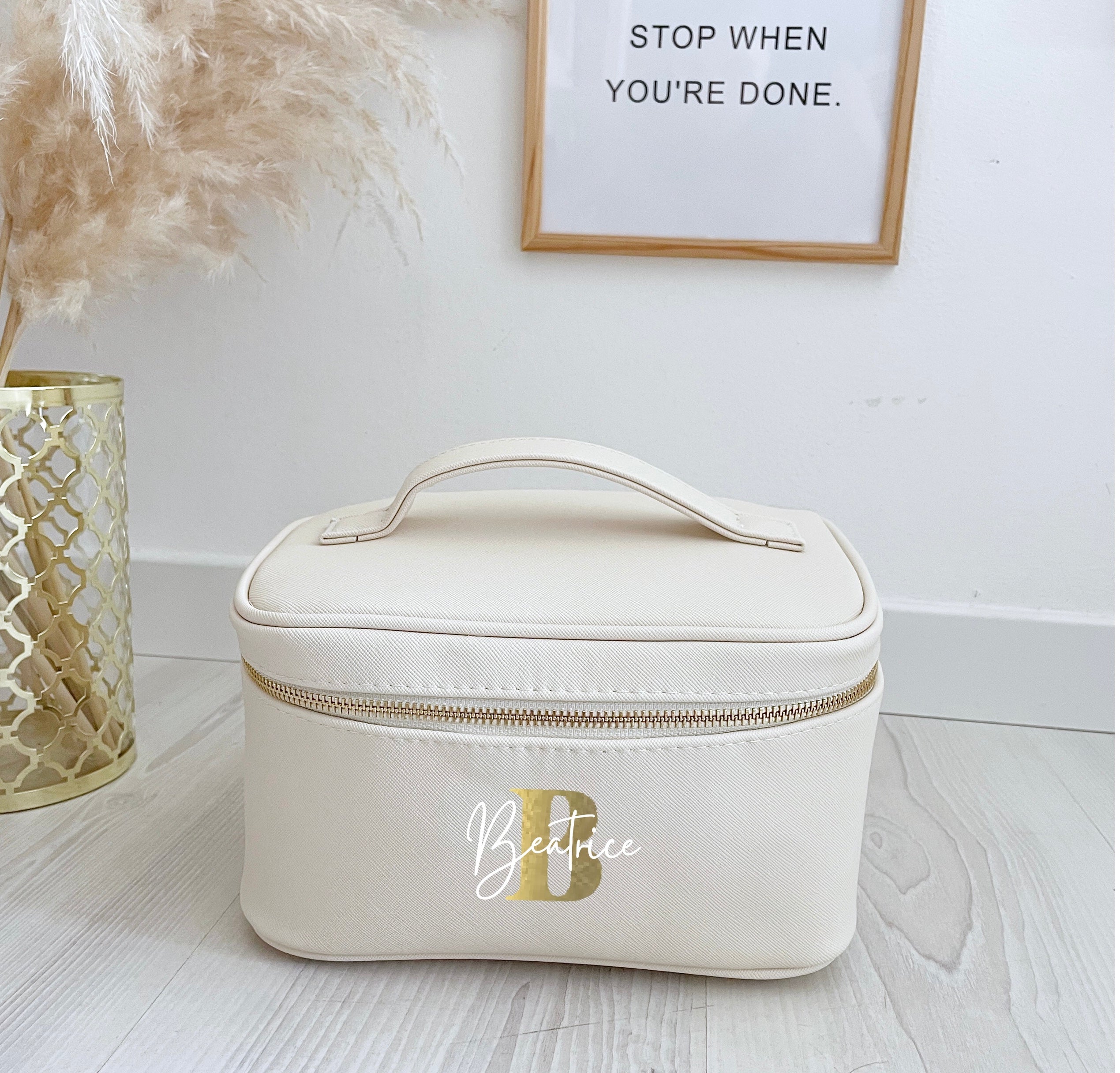 Borsa in tela beige DOPPIA scritta personalizzata – giada giungi